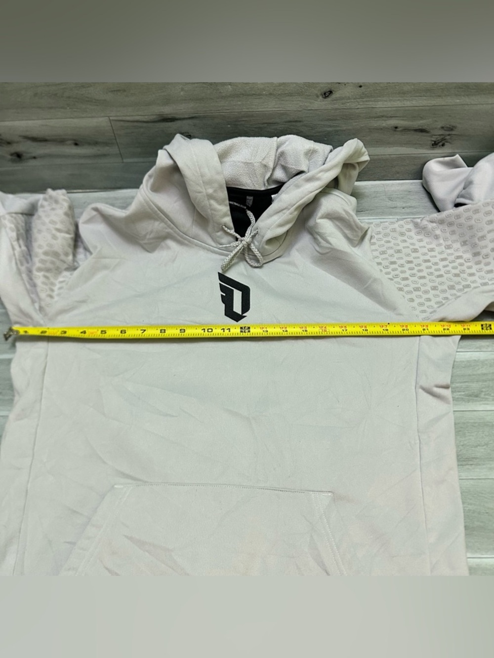 adidas Black and Light Gray Basketball Club Hoodie - Picture 4 of 9